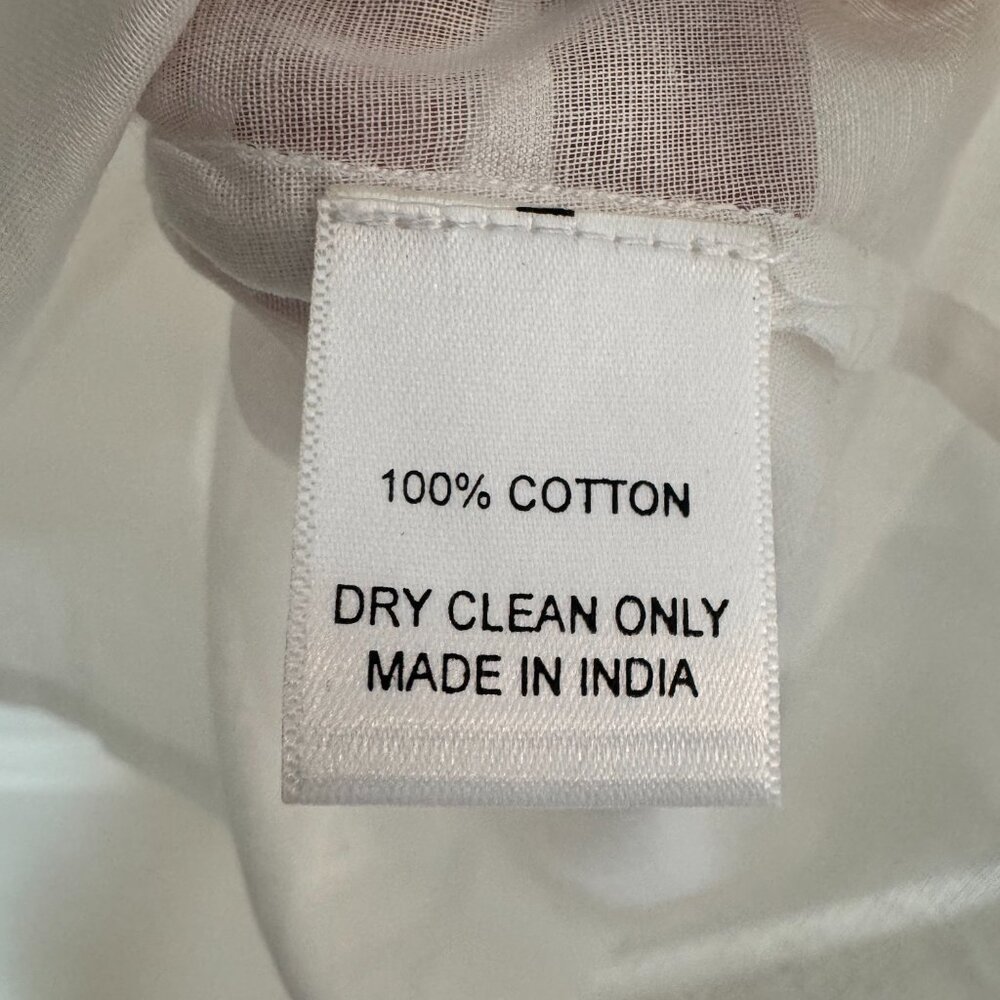 Caroline Benoit Cotton Voile White Blouse size XL - Picture 5 of 6